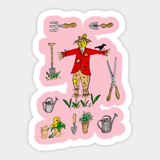 Pink Gardener Sticker